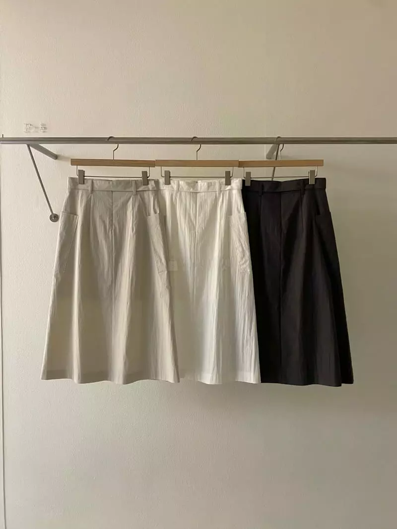 Fre - Korean Women Fashion - #womensfashion - Flat Pocket Skirt - 9