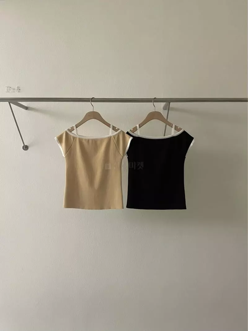 Fre - Korean Women Fashion - #womensfashion - Off Shoulder Knit Tee - 9