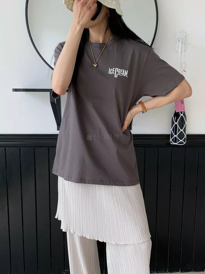 Fre - Korean Women Fashion - #womensfashion - Ice Cream Tee - 8