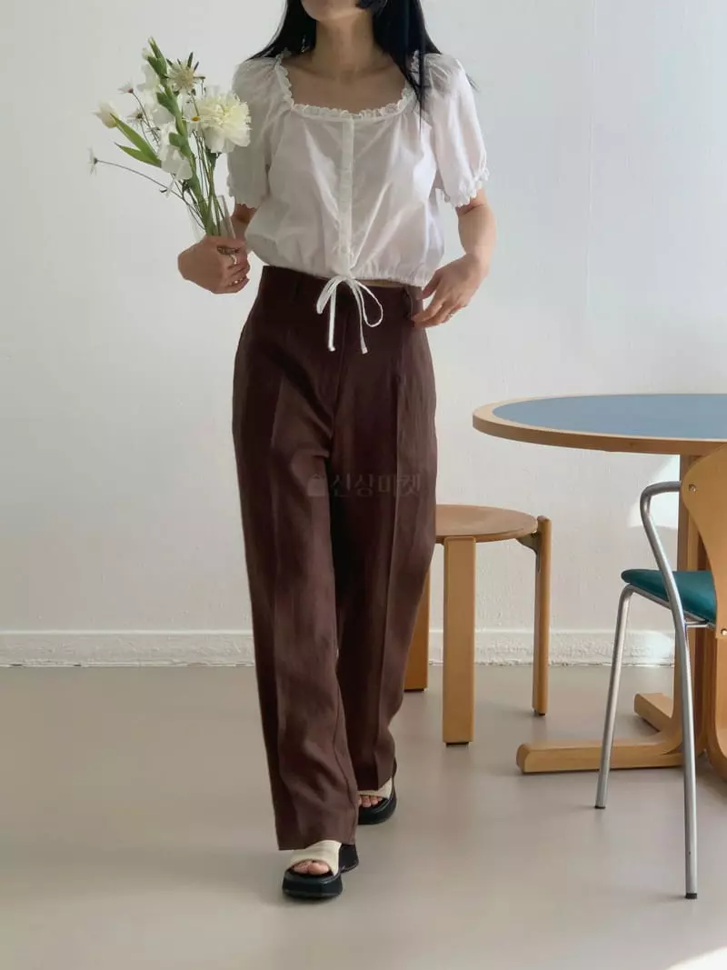 Fre - Korean Women Fashion - #womensfashion - Linen Pants - 6