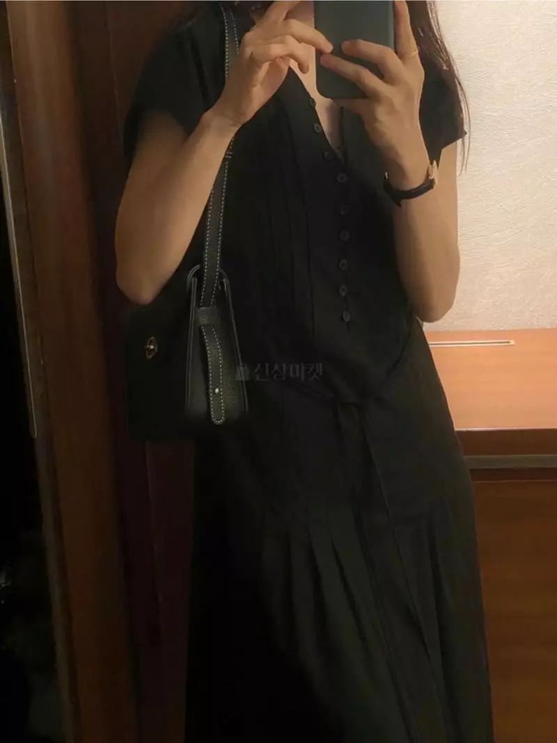 Frill - Korean Women Fashion - #pursuepretty - Pintuck One-piece - 5