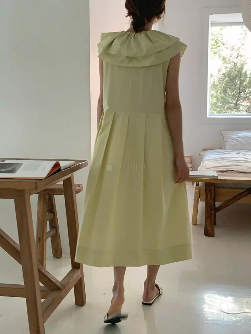 Frill - Korean Women Fashion - #shopsmall - Poplyn One-piece - 6