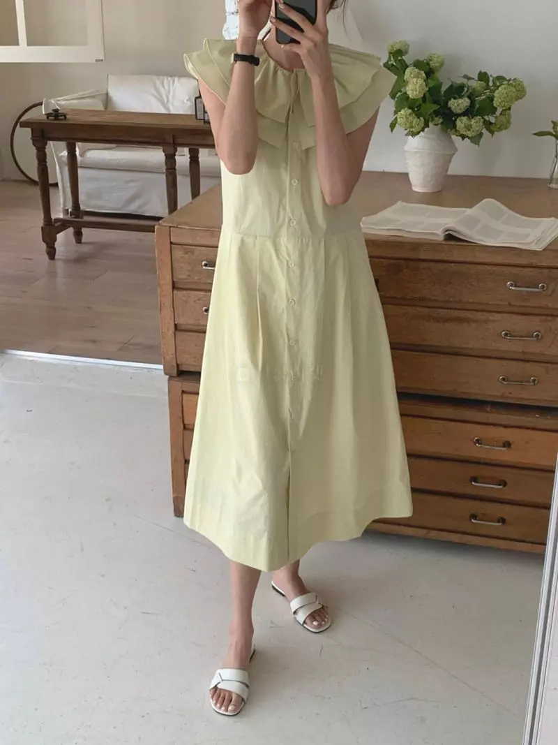 Frill - Korean Women Fashion - #vintageinspired - Poplyn One-piece