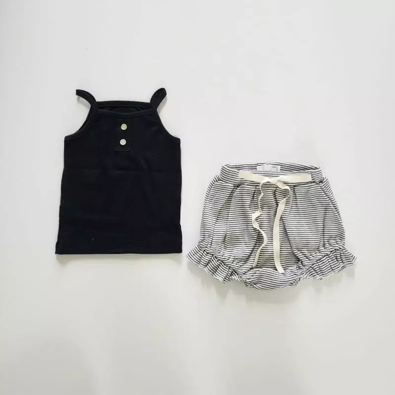 From J - Korean Baby Fashion - #babyboutique - Bloomer Sleeveless Top Bottom Set - 8