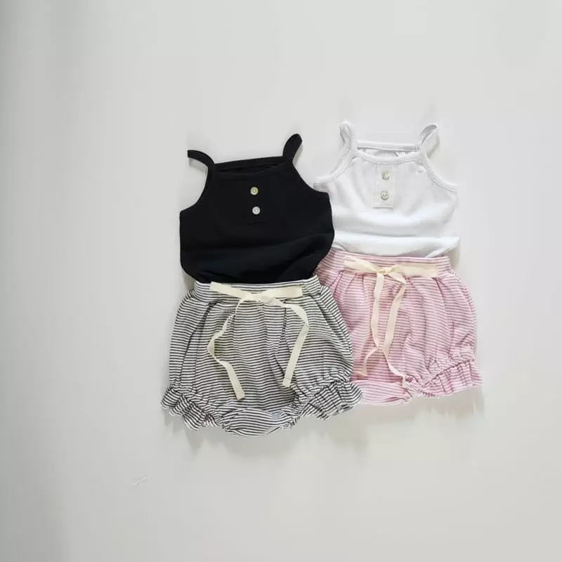From J - Korean Baby Fashion - #babyfashion - Bloomer Sleeveless Top Bottom Set - 11