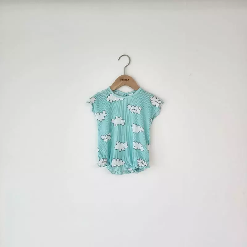 From J - Korean Baby Fashion - #babyoninstagram - Cloud Pleats Bodysuit - 2