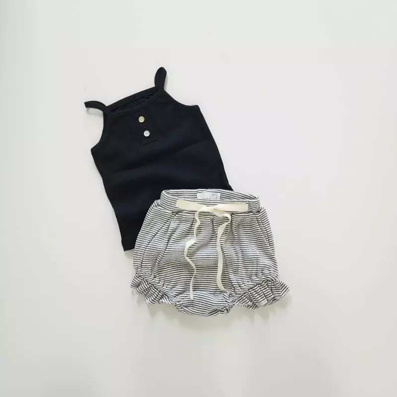 From J - Korean Baby Fashion - #smilingbaby - Bloomer Sleeveless Top Bottom Set - 7