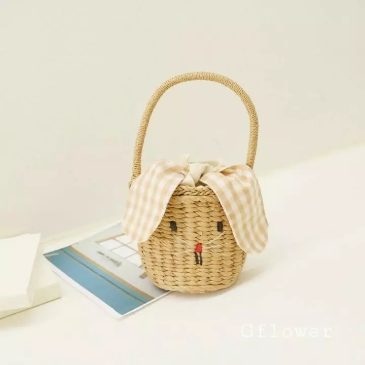 G Flower - Korean Children Fashion - #minifashionista - Straw Rabbit Bag - 2