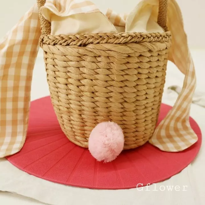 G Flower - Korean Children Fashion - #prettylittlegirls - Straw Rabbit Bag - 3
