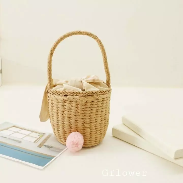 G Flower - Korean Children Fashion - #stylishchildhood - Straw Rabbit Bag - 6