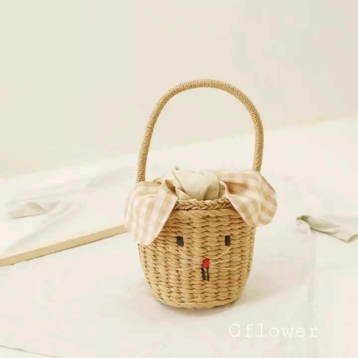 G Flower - Korean Children Fashion - #toddlerclothing - Straw Rabbit Bag - 5