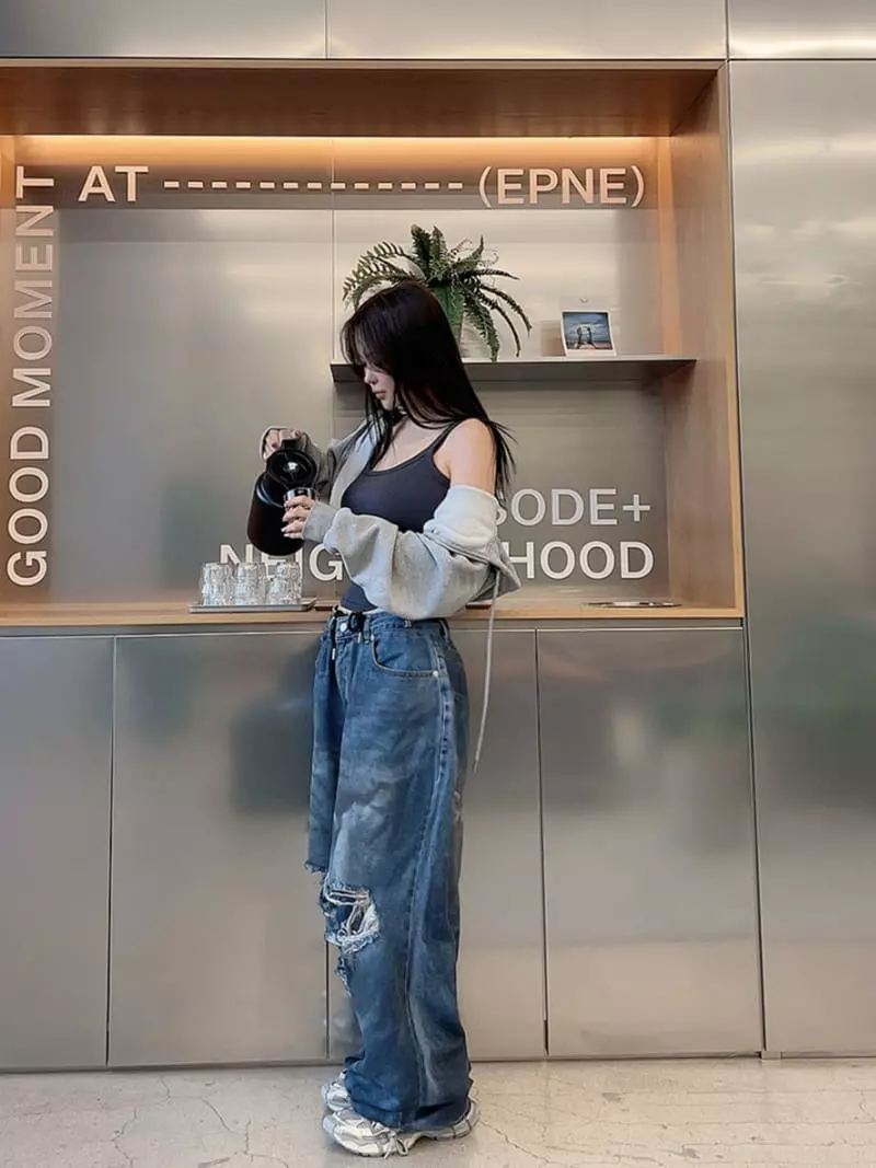 Gateless - Korean Women Fashion - #momslook - Ash Jeans - 5