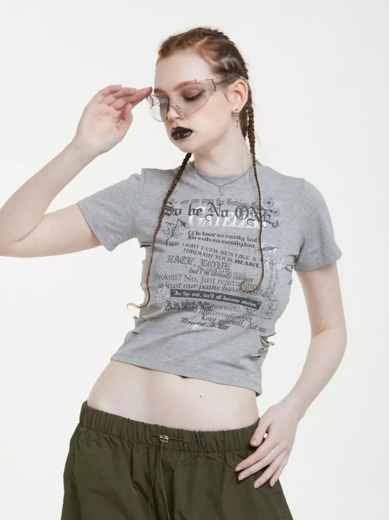 Gateless - Korean Women Fashion - #momslook - Snap Tee - 2