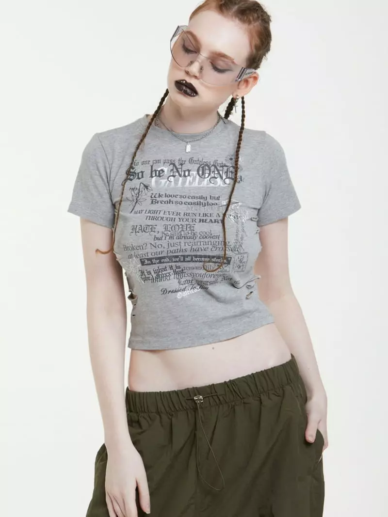 Gateless - Korean Women Fashion - #womensfashion - Snap Tee - 4