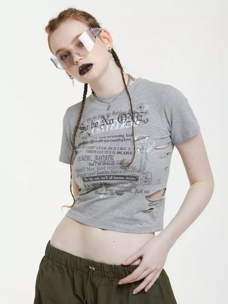 Gateless - Korean Women Fashion - #momslook - Snap Tee - 8