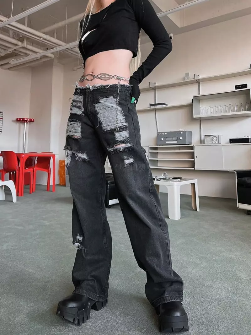 Gateless - Korean Women Fashion - #womensfashion - Dark Name Jeans - 7