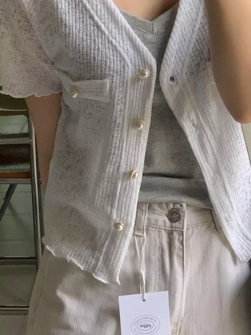 Giggle - Korean Women Fashion - #momslook - Pearl Candy Cardigan - 2