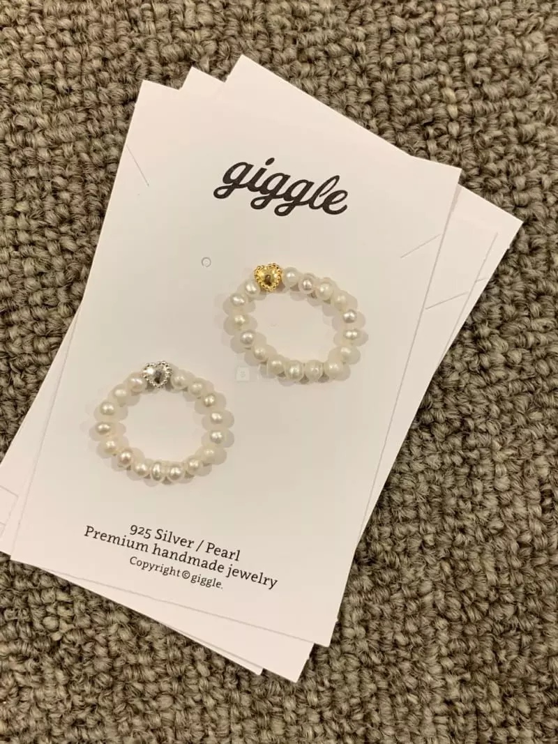 Giggle - Korean Women Fashion - #momslook - Pearl Heart Ring