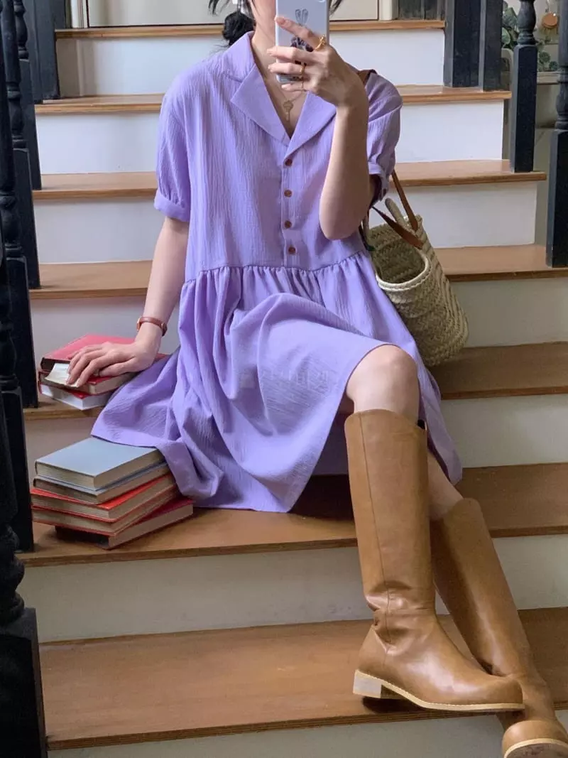 Giggle - Korean Women Fashion - #momslook - Daily Puff One-piece - 10