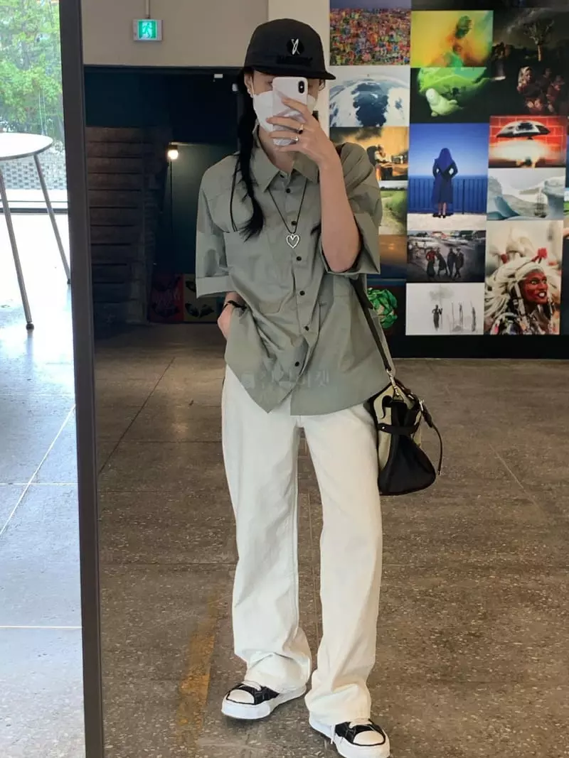 Giggle - Korean Women Fashion - #womensfashion - Arc Shirt - 4