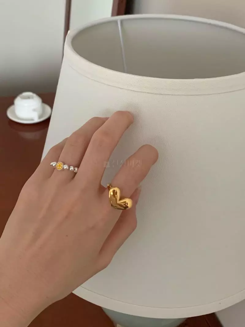 Giggle - Korean Women Fashion - #pursuepretty - Smile Silver Ring - 8