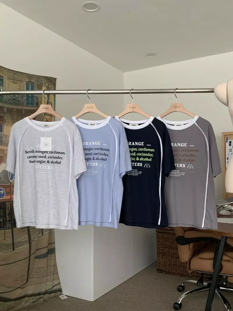 Giggle - Korean Women Fashion - #womensfashion - Piping Made Tee - 2