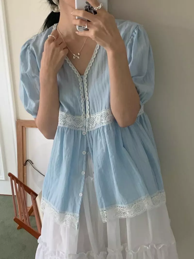 Giggle - Korean Women Fashion - #womensfashion - Frill Blouse - 3