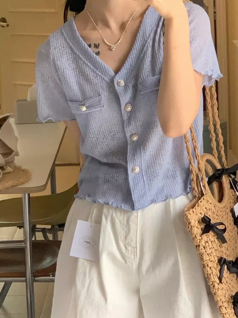 Giggle - Korean Women Fashion - #womensfashion - Pearl Candy Cardigan - 7