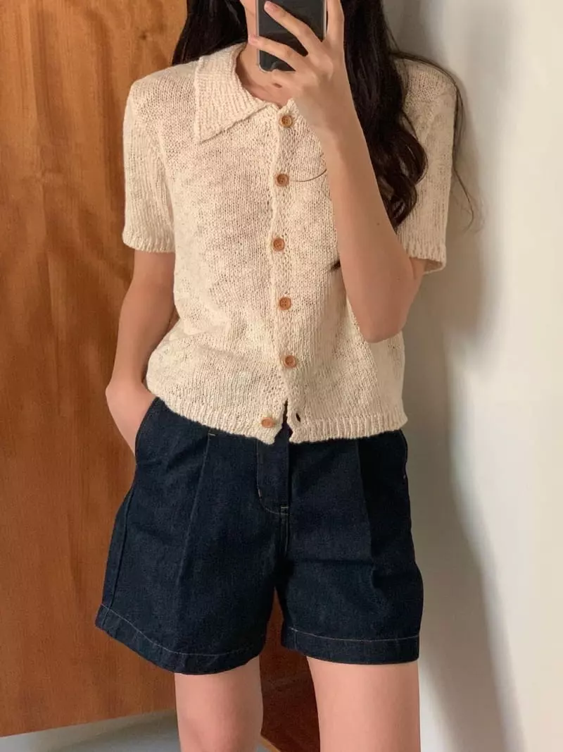 Giggle - Korean Women Fashion - #momslook - Natural Cardigan - 4