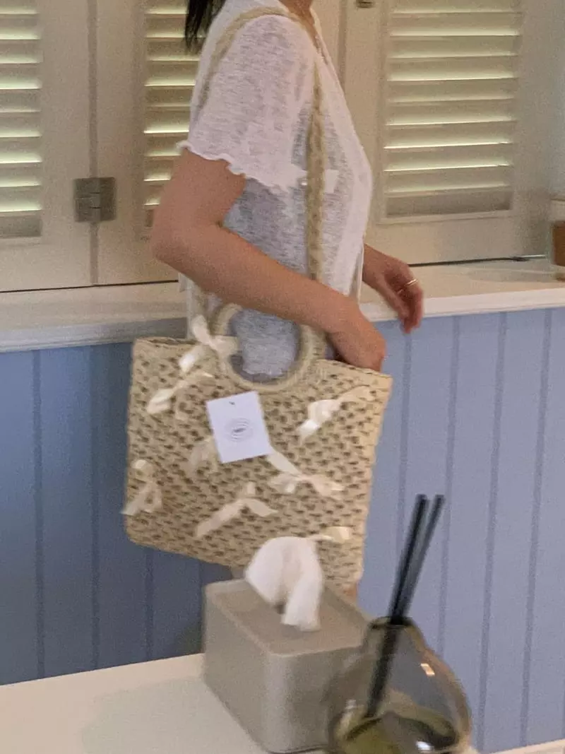 Giggle - Korean Women Fashion - #womensfashion - Hand Made Ribbon Tote Shoulder Bag - 12