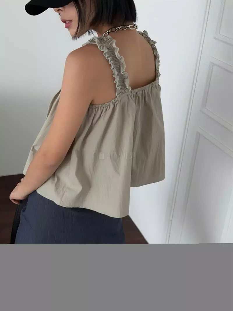 Ginger - Korean Women Fashion - #momslook - Ruffle Sleeveless - 6