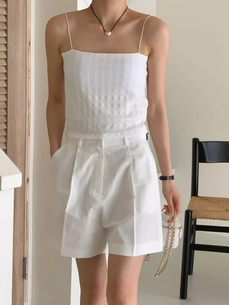 Gracia - Korean Women Fashion - #momslook - Momo Pad String Sleeveless - 5