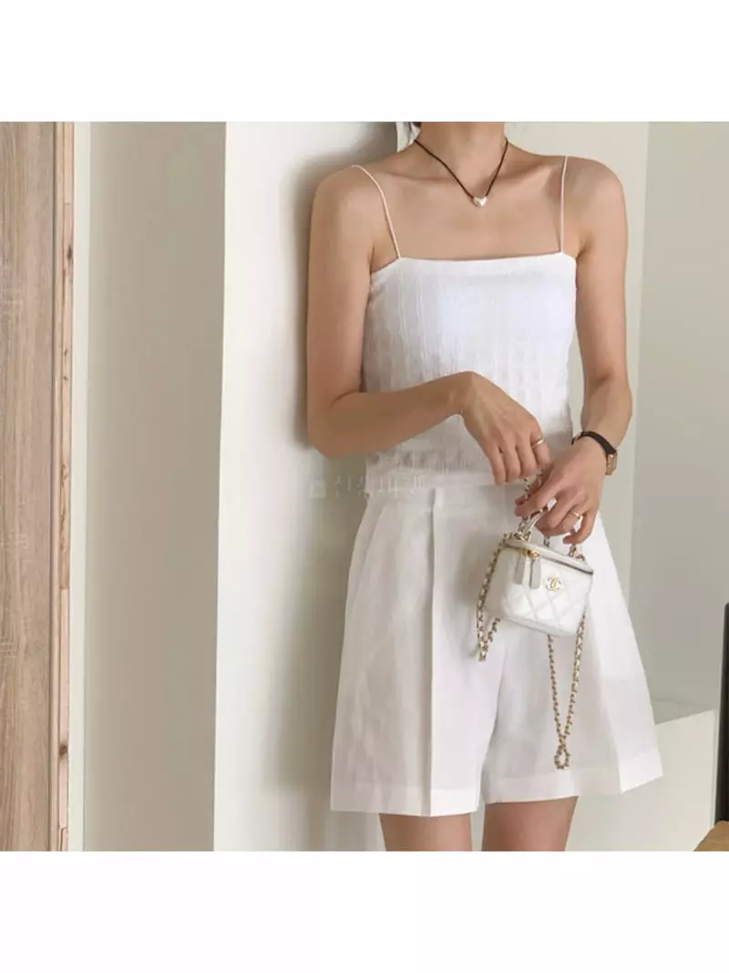 Gracia - Korean Women Fashion - #momslook - Momo Pad String Sleeveless - 7