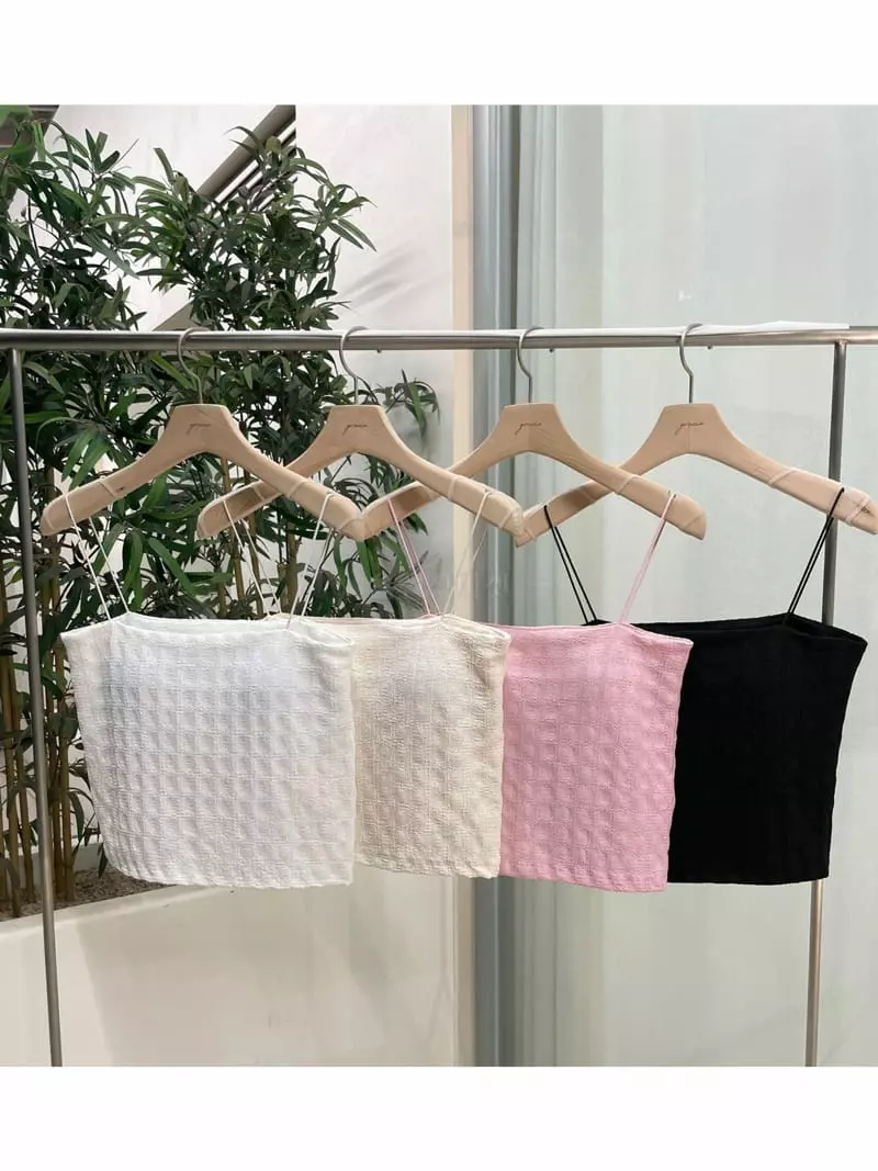 Gracia - Korean Women Fashion - #momslook - Momo Pad String Sleeveless - 9