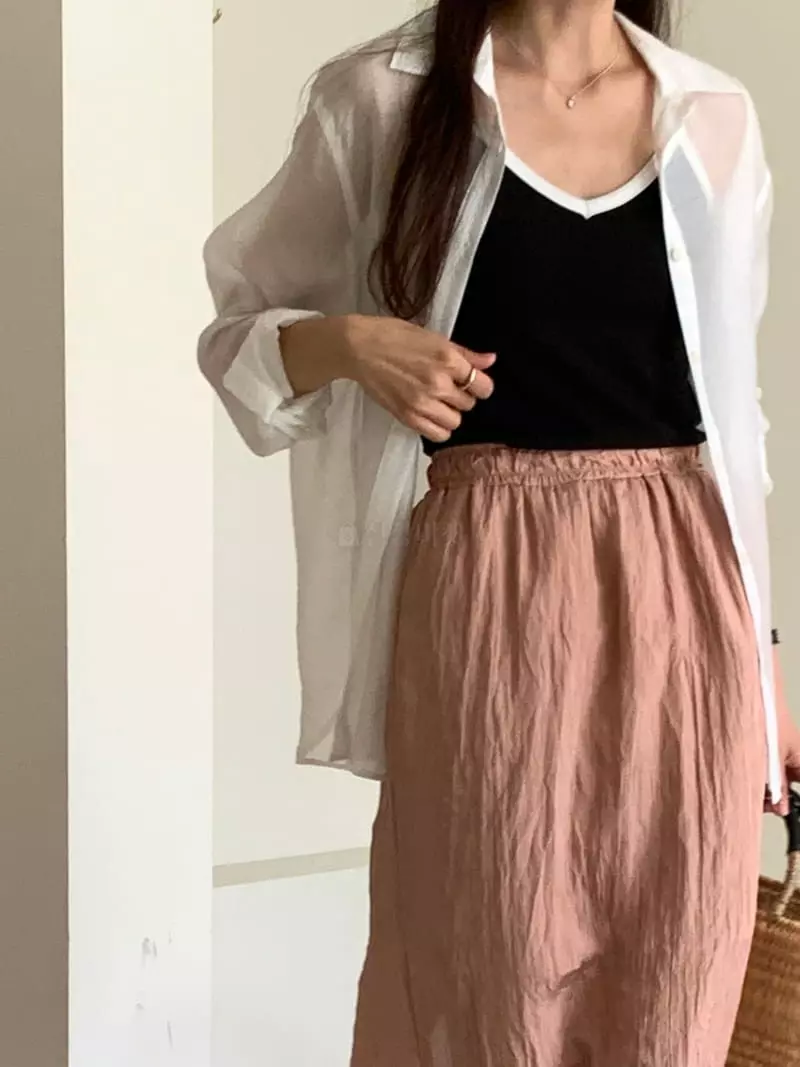 Gracia - Korean Women Fashion - #restrostyle - Cream Skirt - 4