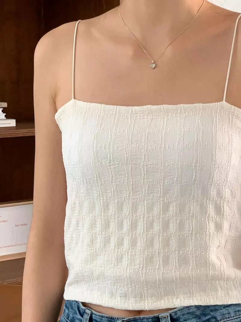 Gracia - Korean Women Fashion - #romanticstyle - Momo Pad String Sleeveless