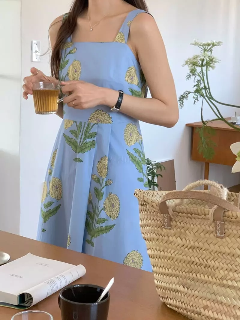 Gracia - Korean Women Fashion - #vintageinspired - Flower One-piece - 2