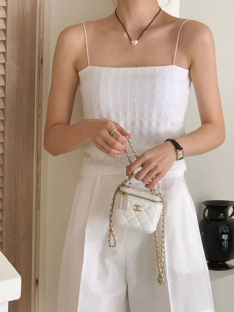 Gracia - Korean Women Fashion - #womensfashion - Momo Pad String Sleeveless - 6