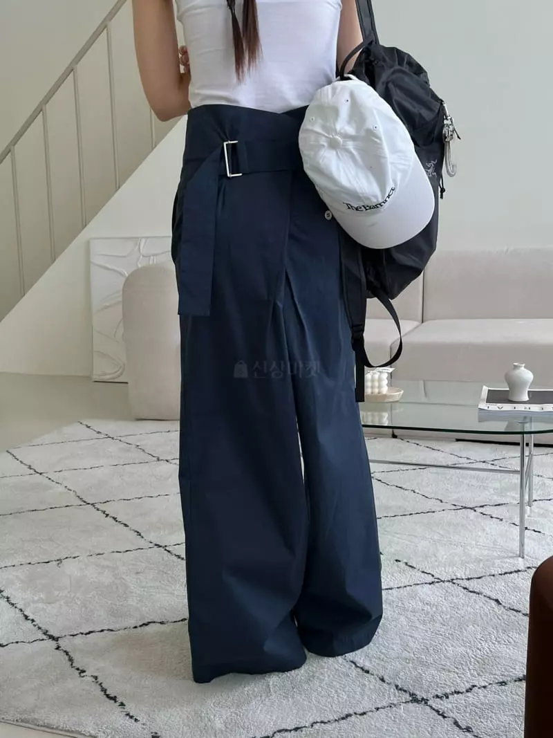 Greek - Korean Women Fashion - #womensfashion - Belt Wrap Pants - 4