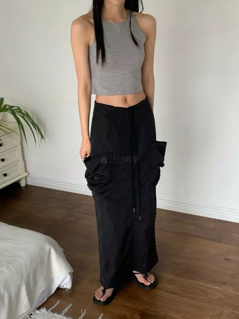 Greek - Korean Women Fashion - #momslook - Cowl Maxy Skirt - 10