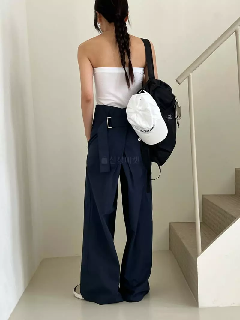 Greek - Korean Women Fashion - #thelittlethings - Belt Wrap Pants