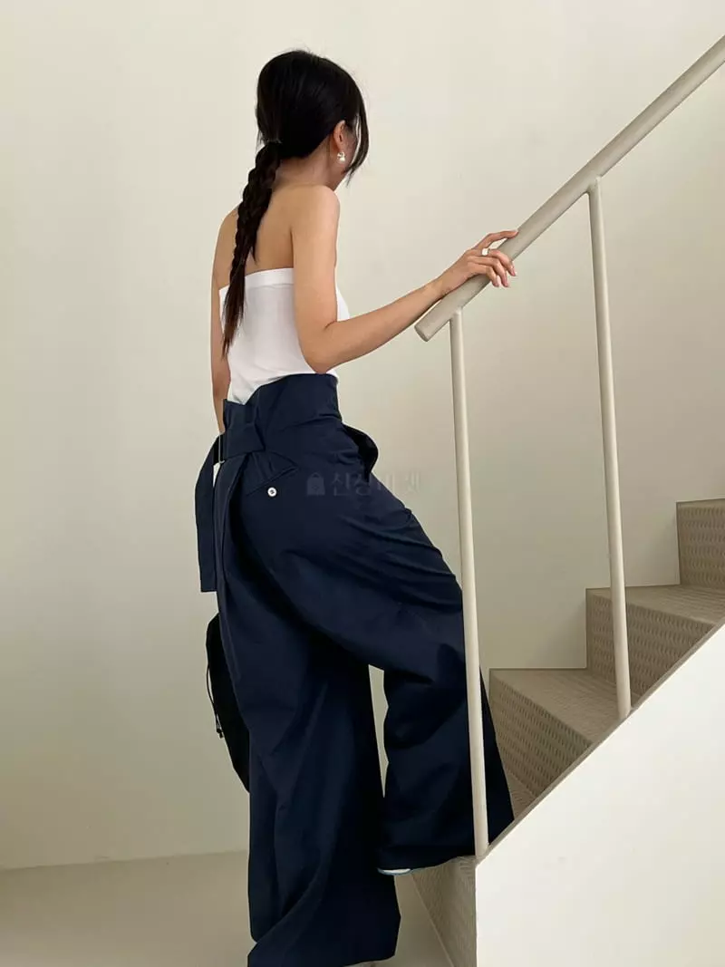 Greek - Korean Women Fashion - #womensfashion - Belt Wrap Pants - 3
