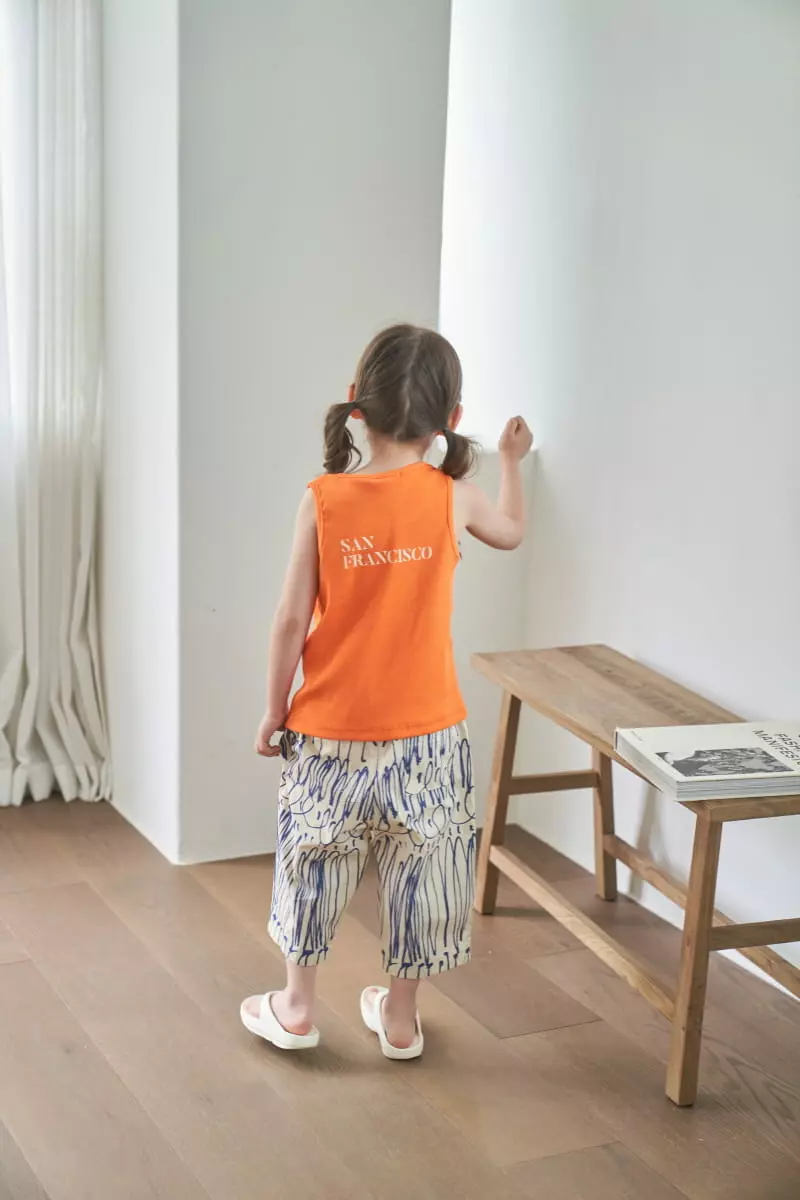 Green Tomato - Korean Children Fashion - #childofig - Rib Patch Sleeveless Tee - 3