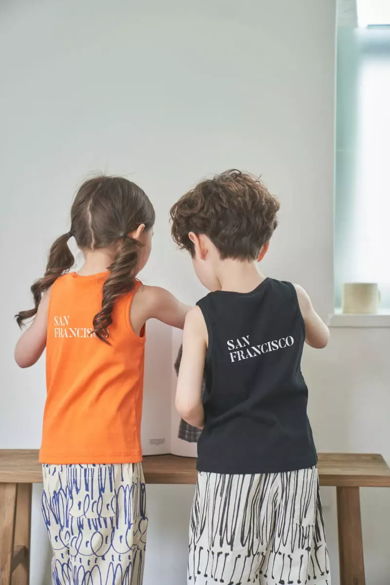 Green Tomato - Korean Children Fashion - #designkidswear - Rib Patch Sleeveless Tee - 5