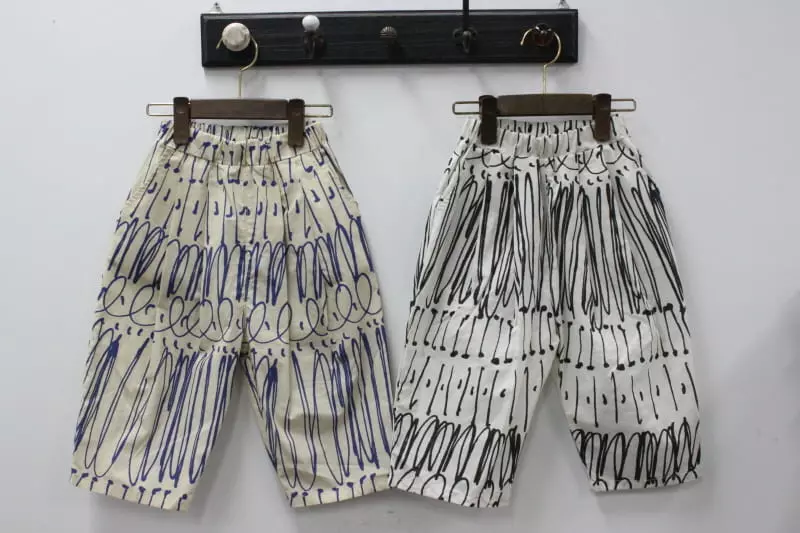 Green Tomato - Korean Children Fashion - #kidsstore - Geometry Wrinkle Pants - 12