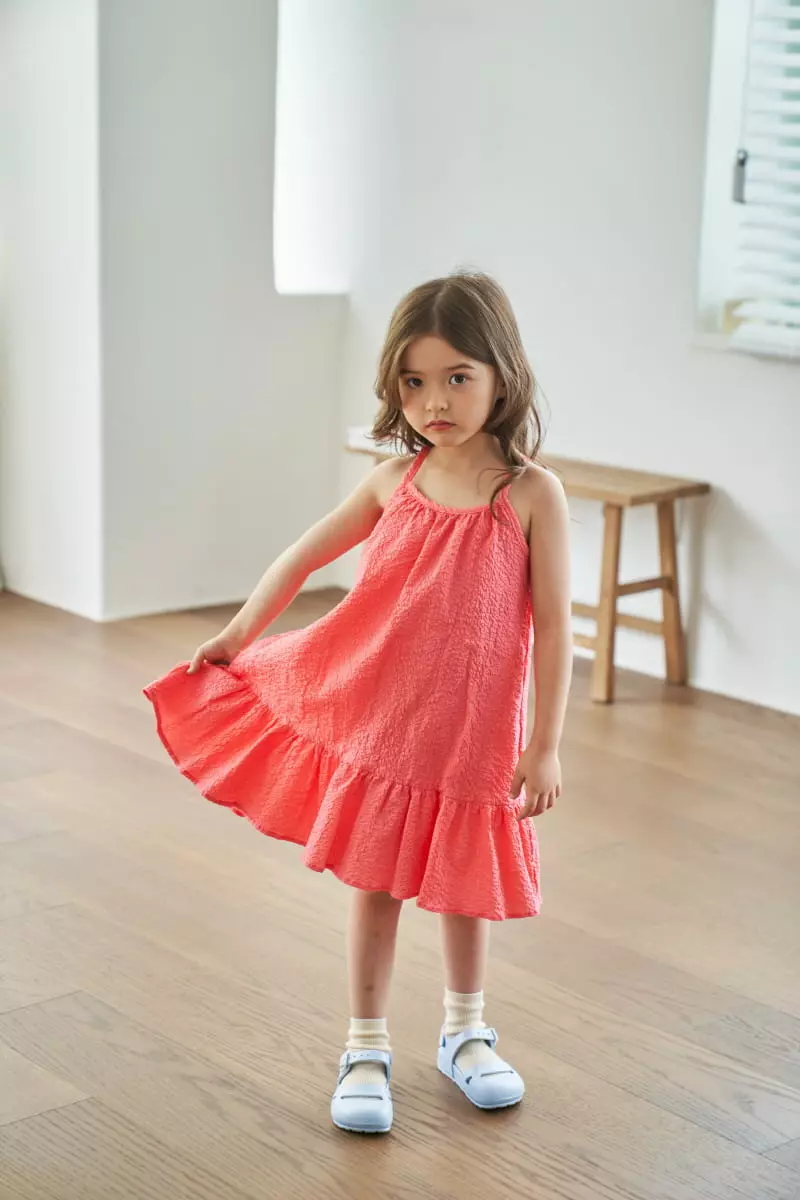Green Tomato - Korean Children Fashion - #kidzfashiontrend - String Sleeveless One-piece