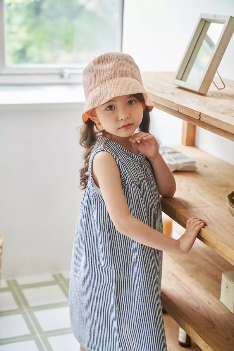 Green Tomato - Korean Children Fashion - #Kfashion4kids - Stripes Sleeveless One-piece - 4