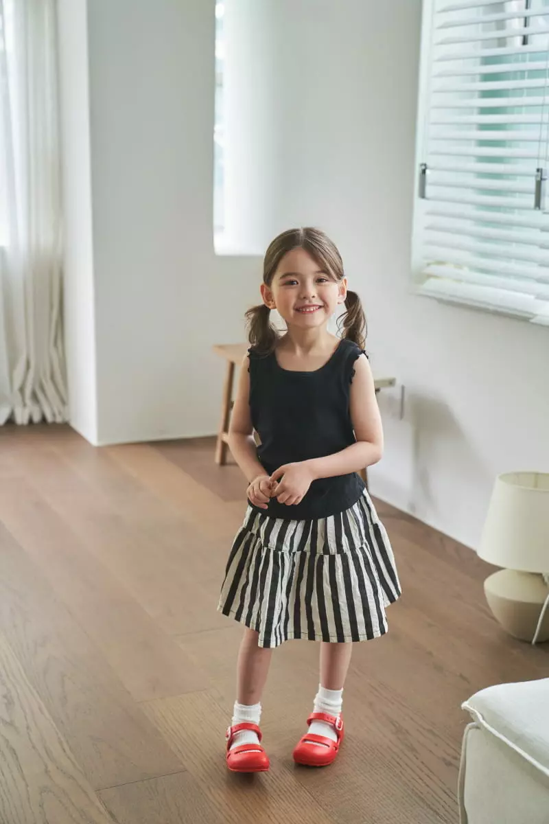 Green Tomato - Korean Children Fashion - #magicofchildhood - Streips Skirt - 3