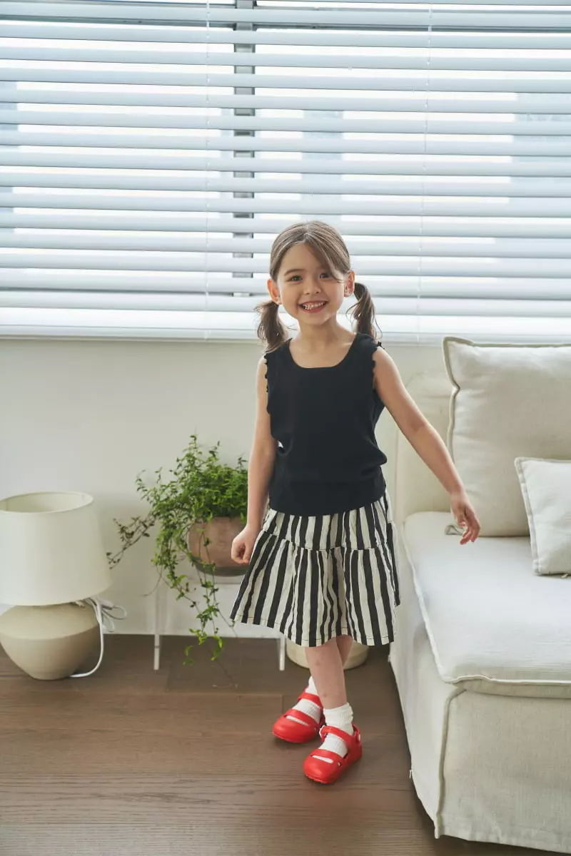 Green Tomato - Korean Children Fashion - #magicofchildhood - Streips Skirt - 4