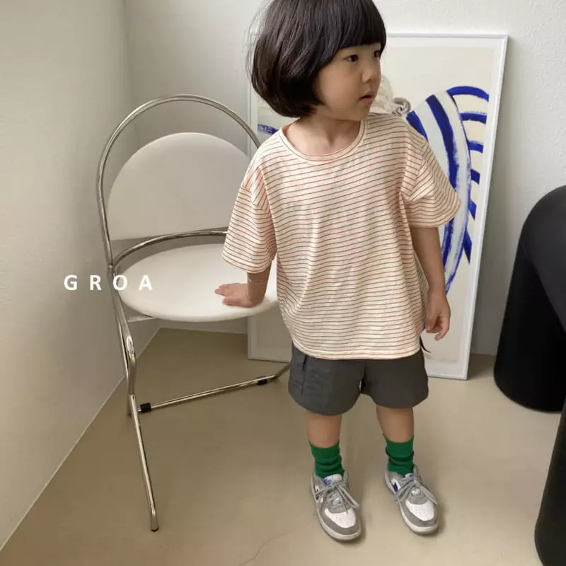 Groa - Korean Children Fashion - #discoveringself - Summer Stripes Tee - 4